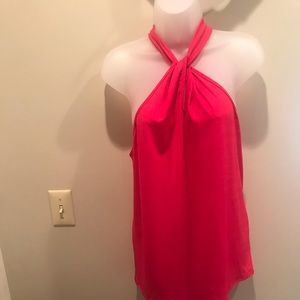 KIM & Cami Fuchsia Textured Halter Top
